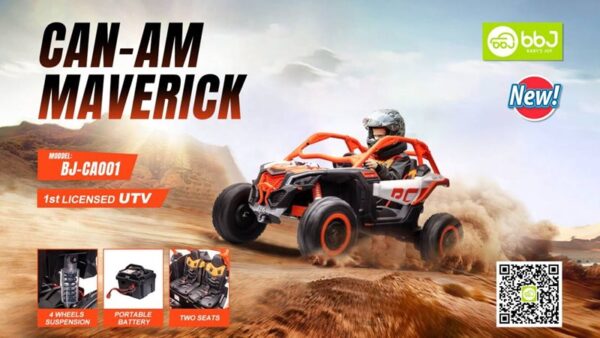 ⁦טרקטורון ממונע מבריק 24V 4 מנועים CAN-AM מקורי צבעים שונים בהוראת קבע⁩ – תמונה ⁦8⁩