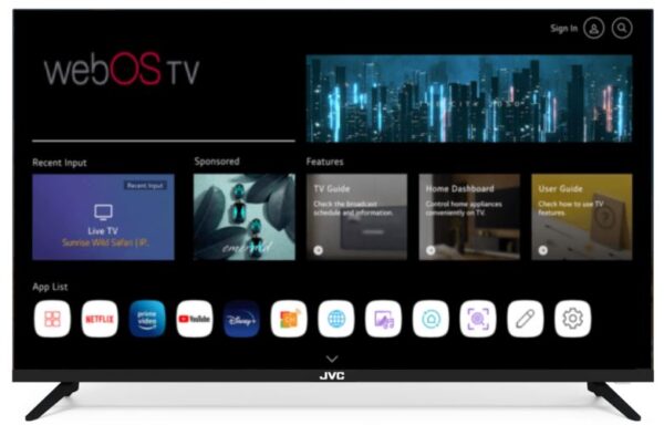 מסך טלוויזיה בהוראת קבע SMART 65″ 4K UHD webOS LT-65N885 מבית JVC